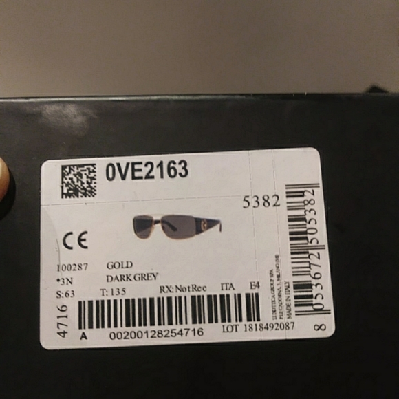 Men's Versace VE 2163 100287 Gold Metal Aviator Sunglasses - Picture 7 of 9